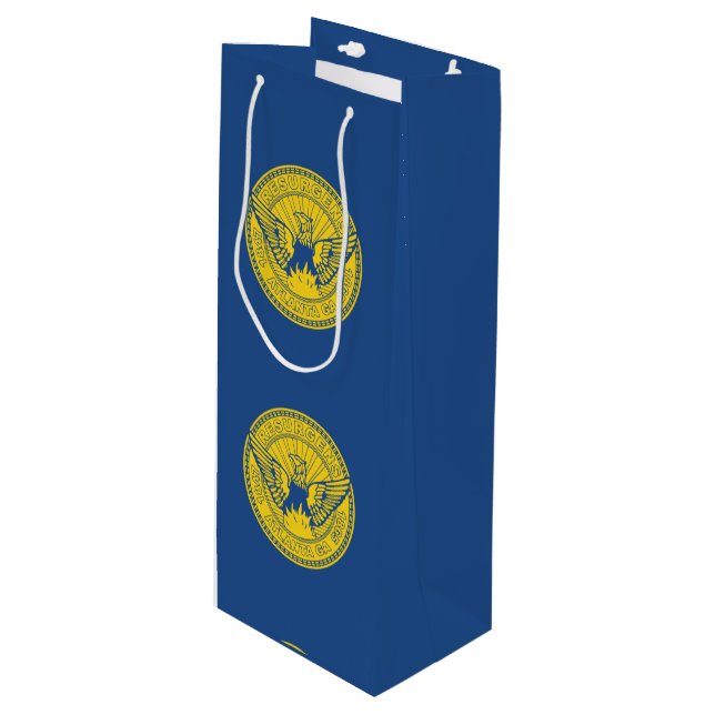 Flag of Atlanta, Georgia Wine Gift Bag (Front Angled)