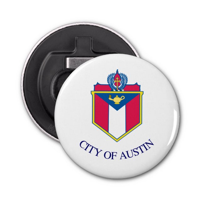 Flag of Austin, Texas Bottle Opener (Front)
