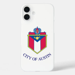 Flag of Austin, Texas iPhone 16 Plus Case