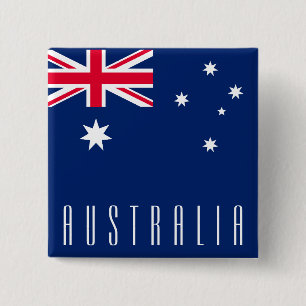 Flag of Australia 15 Cm Square Badge