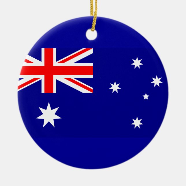 Flag of Australia Ceramic Tree Decoration (Front)