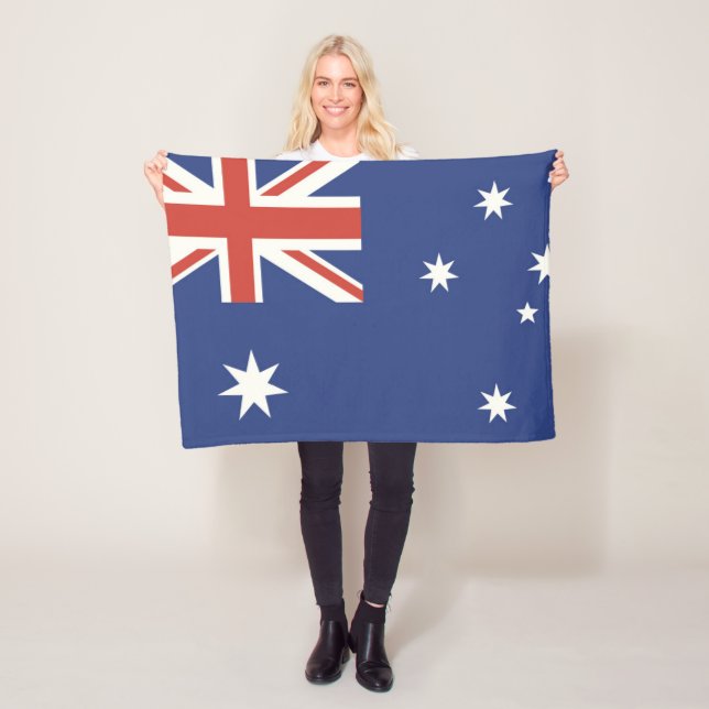 Flag of Australia Fleece Blanket (In Situ)