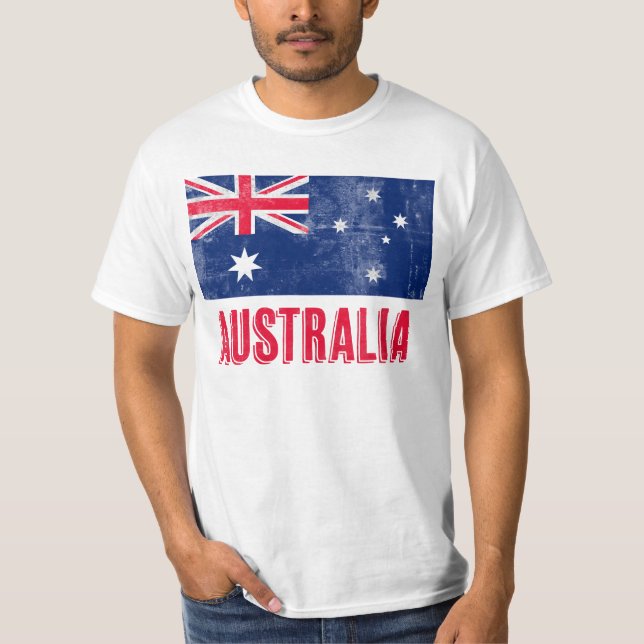 Flag of Australia (Grunge Look) T-Shirt (Front)