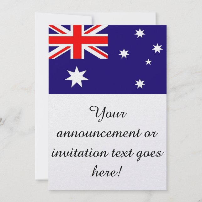 Flag of Australia Invitation (Front)