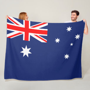 Flag of Australia large Fleece Blanket
