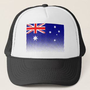 Flag Of Australia With Halftone Effect Trucker Hat