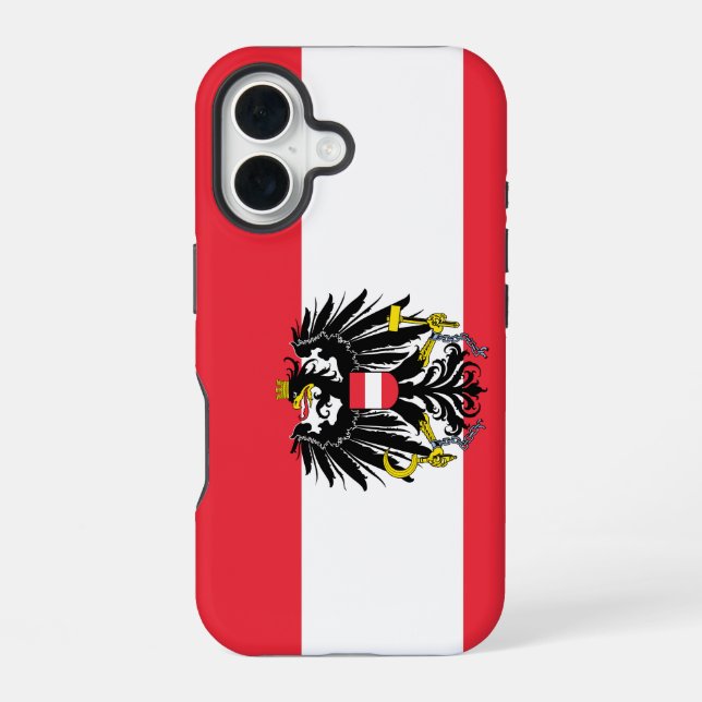 Flag of Austria / Austrian flag iPhone 16 Case (Back)