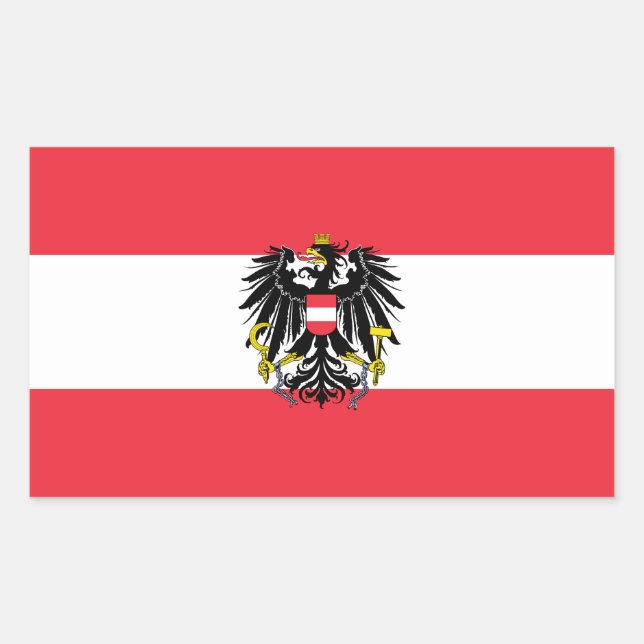 Flag of Austria / Austrian flag Rectangular Sticker (Front)