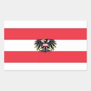 Flag of Austria / Austrian flag Rectangular Sticker