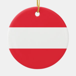 Flag of Austria Ceramic Tree Decoration