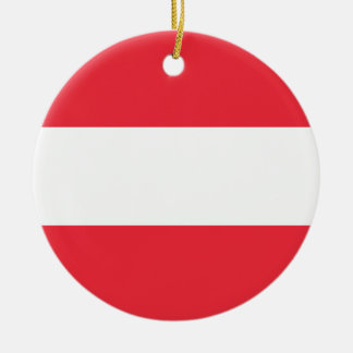 Flag of Austria Ceramic Tree Decoration