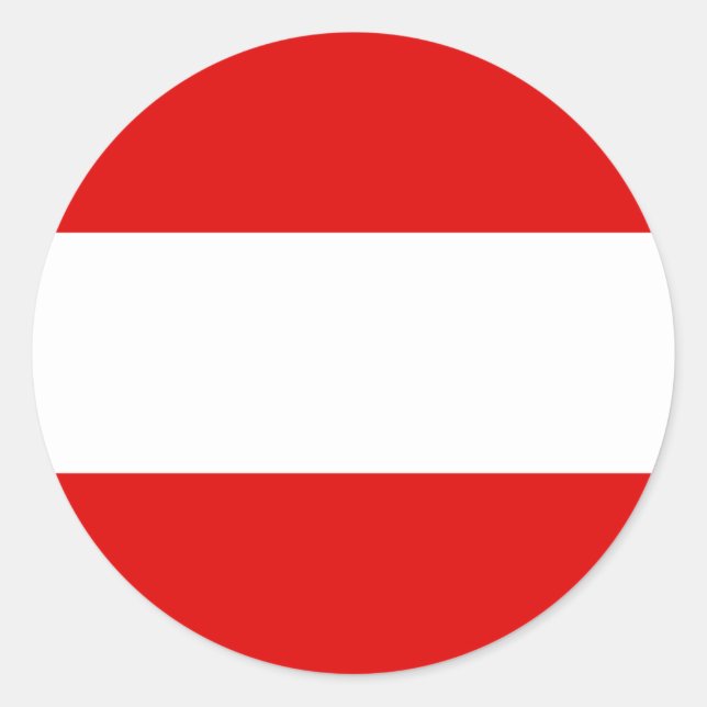 Flag of Austria Classic Round Sticker (Front)