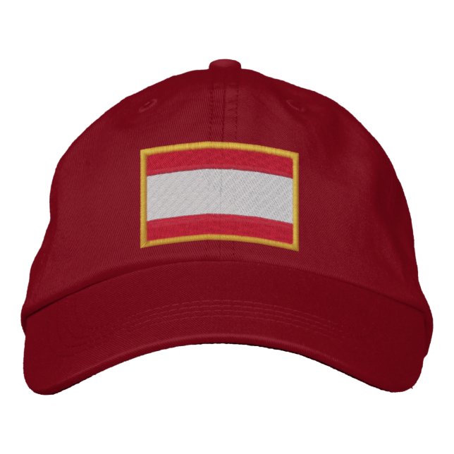 Flag of Austria Embroidered Cap (Front)