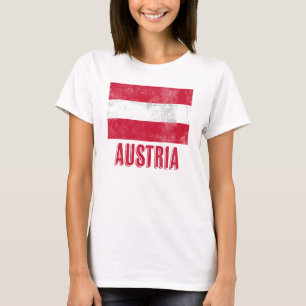 Flag of Austria "Grunge" look. T-Shirt