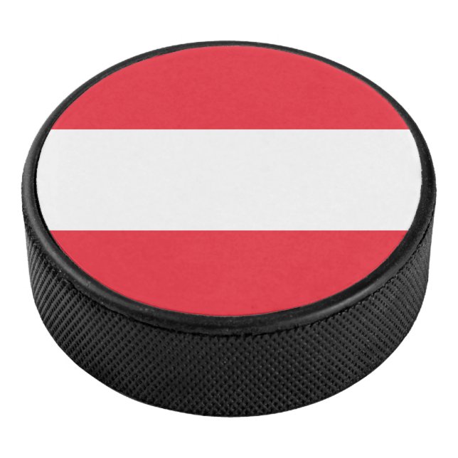 Flag of Austria Hockey Puck (3/4)