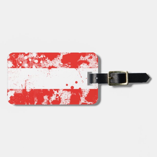 Flag of Austria Luggage Tag (Front Horizontal)