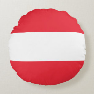 Flag of Austria Round Cushion