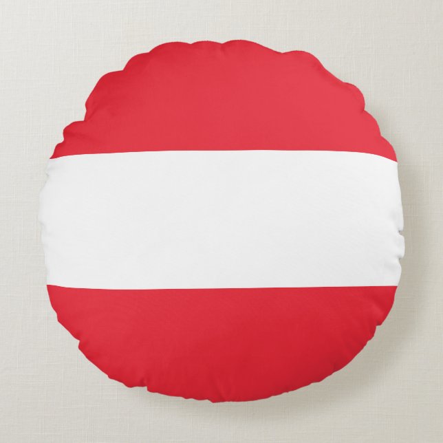 Flag of Austria Round Cushion (Front)