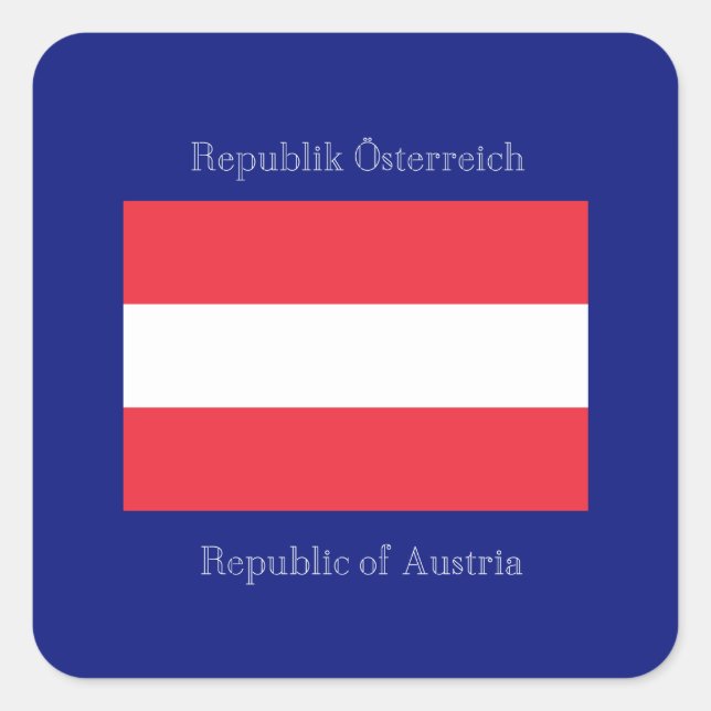 Flag of Austria Square Sticker (Front)
