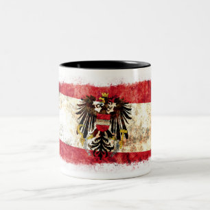 Flag of Austria Two-Tone Coffee Mug