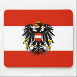Flag of Austria with Coat of Arms Mouse Mat<br><div class="desc">Personalise this flag of Austria your name.</div>