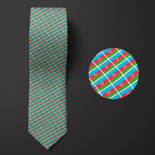 Flag of Azerbaijan Pattern Tie
