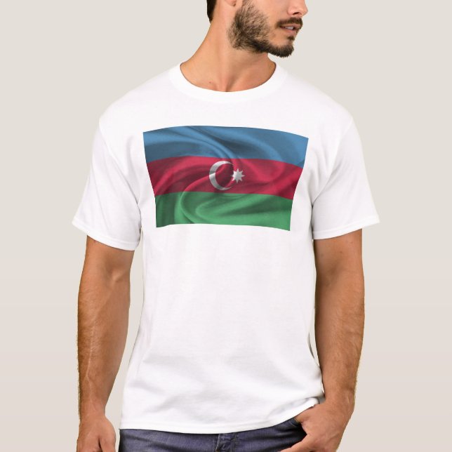 Flag Of Azerbaijan T-Shirt (Front)