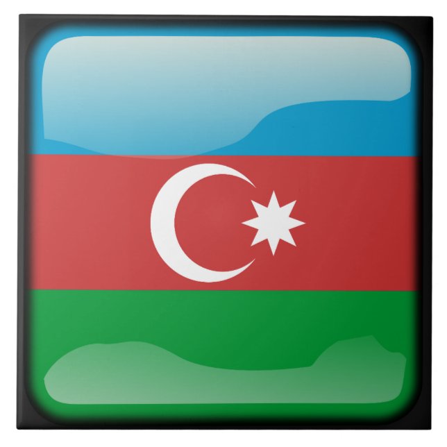 Flag of Azerbaijan Tile (Front)