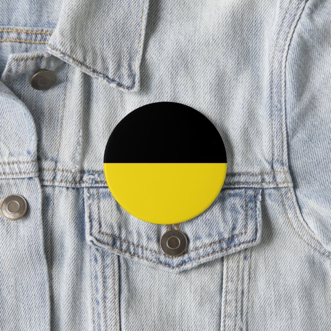 Flag of Baden Württemberg (German State) 7.5 Cm Round Badge (In Situ)