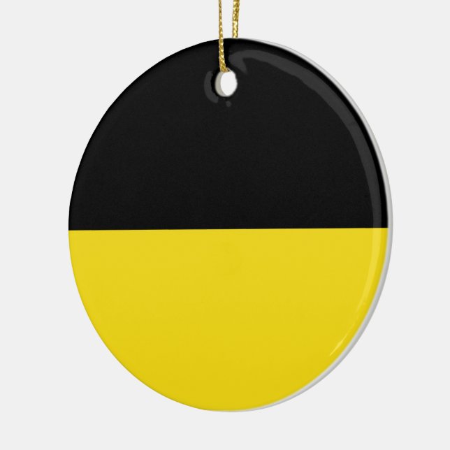 Flag of Baden Württemberg (German State) Ceramic Tree Decoration (Left)