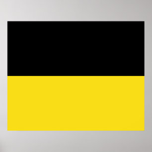 Flag of Baden Württemberg (German State) Poster