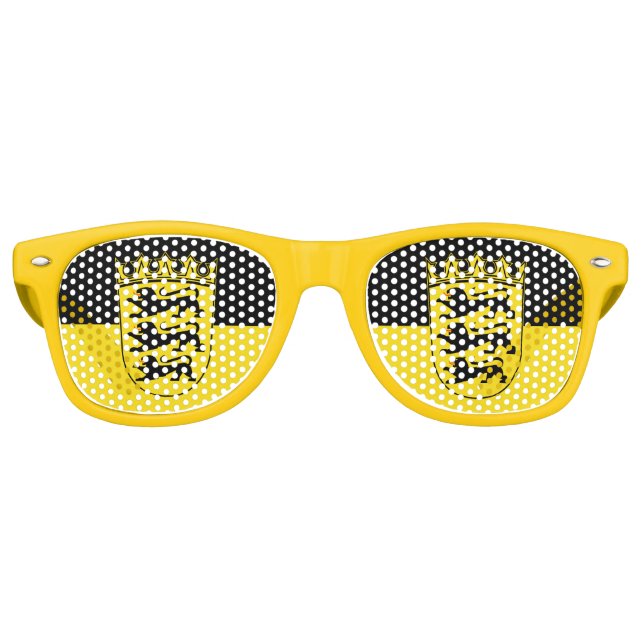 Flag of Baden-Württemberg Retro Sunglasses (Front)