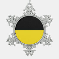 Flag of Baden-Württemberg Snowflake Pewter Christm
