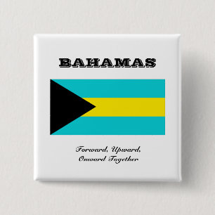 Flag of Bahamas 15 Cm Square Badge