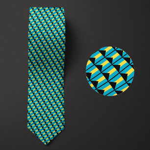 Flag of Bahamas Pattern Tie