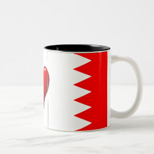 Flag of Bahrain Heart Mug