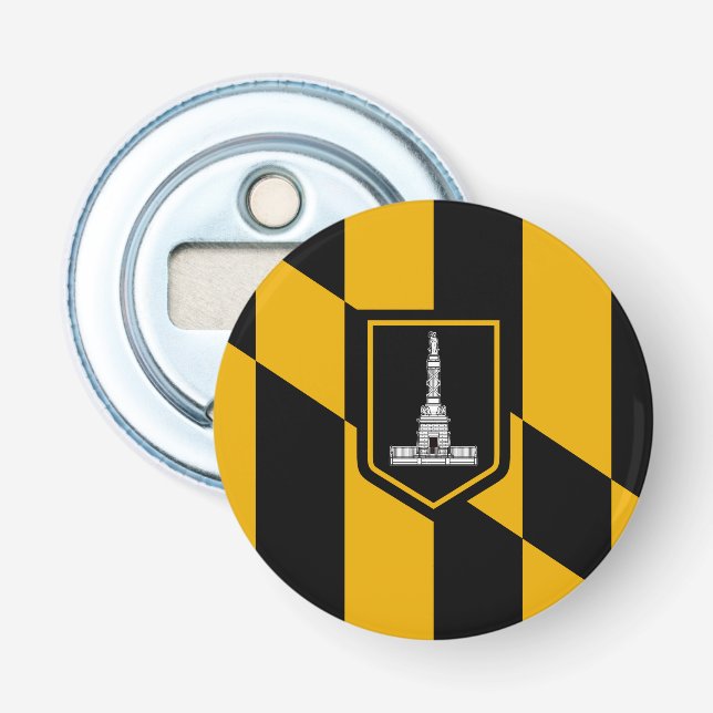 Flag of Baltimore, Maryland Bottle Opener (Front)