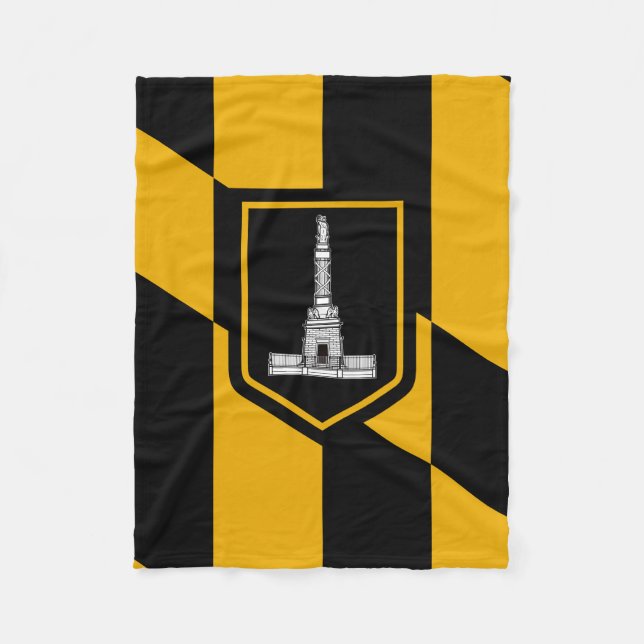 Flag of Baltimore, Maryland Fleece Blanket (Front)