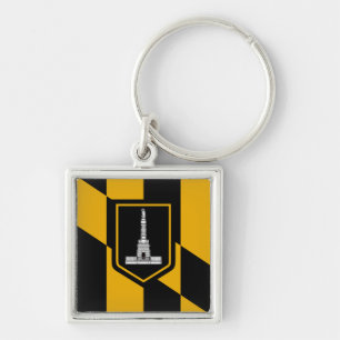 Flag of Baltimore, Maryland Keychain