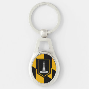 Flag of Baltimore, Maryland Keychain
