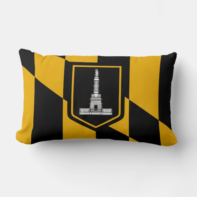 Flag of Baltimore, Maryland Lumbar Pillow (Front)