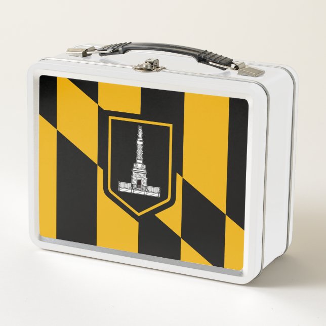 Flag of Baltimore, Maryland Metal Lunch Box (Front)