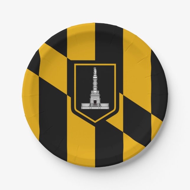 Flag of Baltimore, Maryland Paper Plates (Front)
