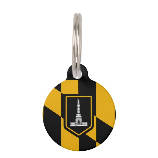 Flag of Baltimore, Maryland Pet ID Tag (Front)