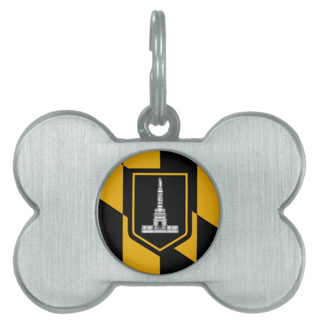 Flag of Baltimore, Maryland Pet Name Tag (Front)