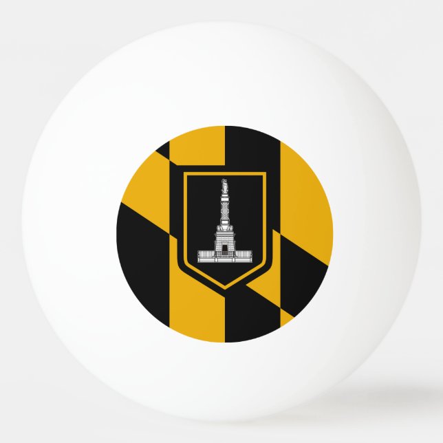Flag of Baltimore, Maryland Ping Pong Ball (Front)
