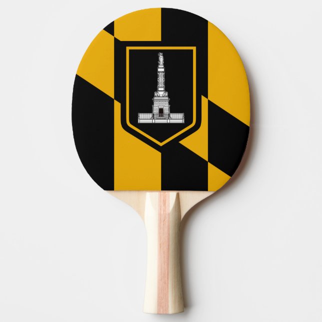Flag of Baltimore, Maryland Ping Pong Paddle (Front)