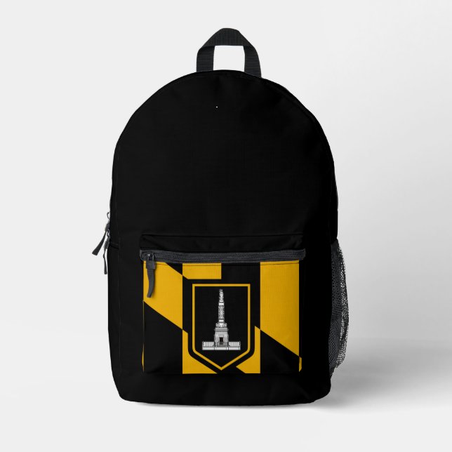 Flag of Baltimore, Maryland Printed Backpack (Front)