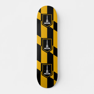 Flag of Baltimore, Maryland Skateboard