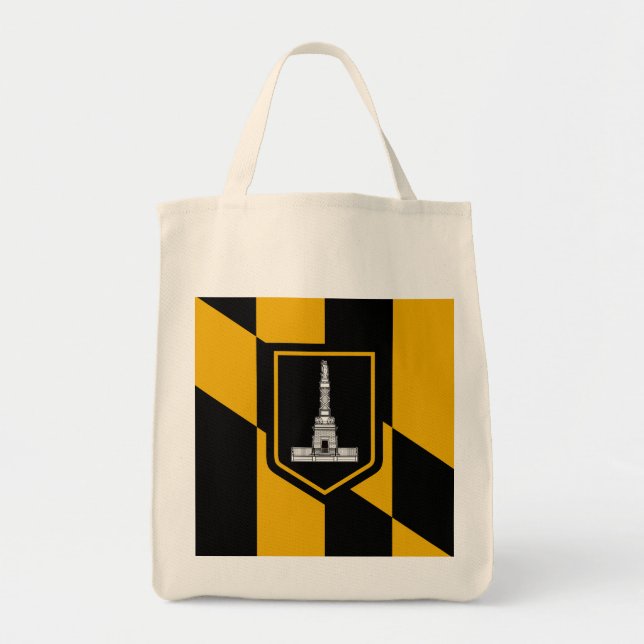 Flag of Baltimore, Maryland Tote Bag (Front)